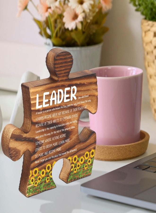 FTONENI Leader Wood Puzzle Desk Decor Sign - FSE386 - Image 5