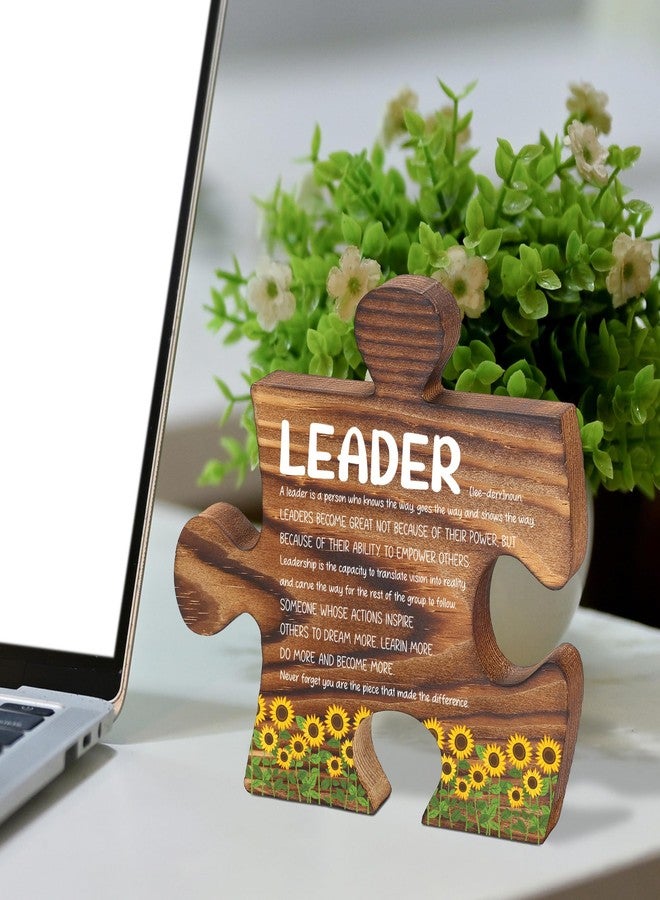 FTONENI Leader Wood Puzzle Desk Decor Sign - FSE386 - Image 3