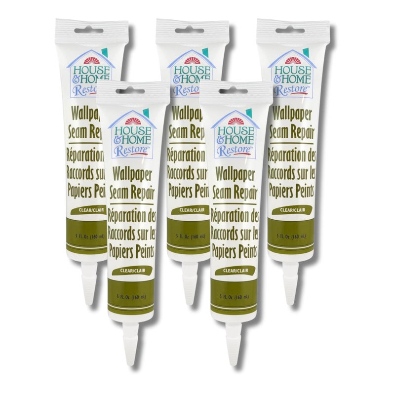 Red Devil 0878 Wallpaper Adhesive, House & Home Restore Premium Wall Paper Seam Repair Glue/Paste, Pack of 5, 5 oz. - Image 4