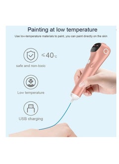 XiuWoo 3D Printing Pen Set, 1.75 mm PCL Filament, 20 colors, scissors, Smart Voice Prompts, Low Temperature, dredging needle, pen holder, USB Included, sketchbook, Pink  - Image 2
