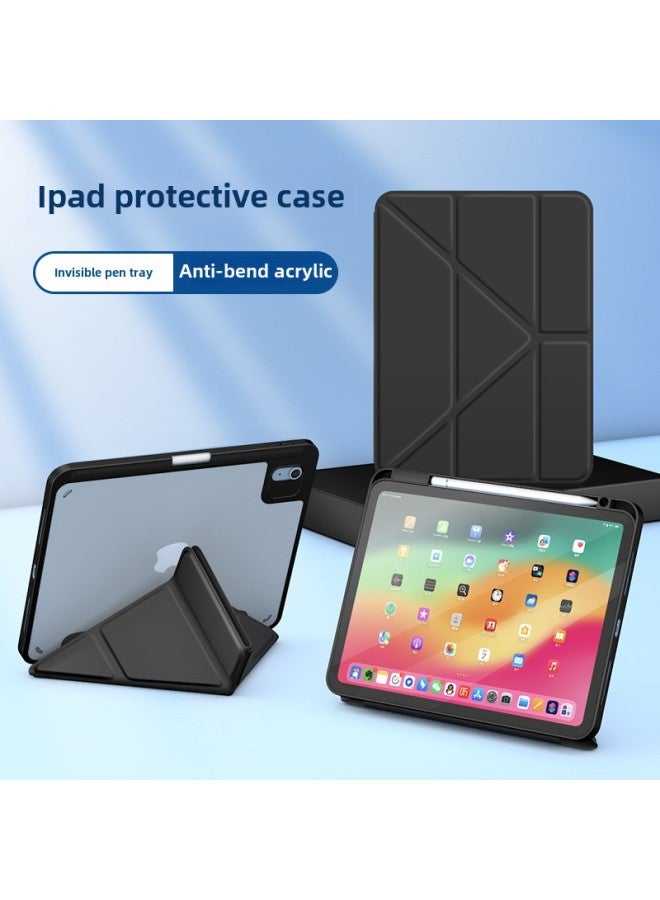2024 IpadAir6 Protective Cover Pro11 Inch Acrylic Case 10 Generation With Pen Slot Y-type Anti-bending 10.2-Color:Light Pink-Applicable Models:Ipadair6【 11inch 】 - Image 2
