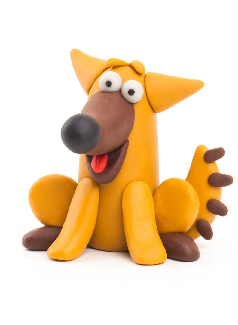 HEY CLAY DIY Animals: Cow, Doggie, Sheep Plastic Creative Modelling Air-Dry Clay For Kids 6 Cans - Image 4