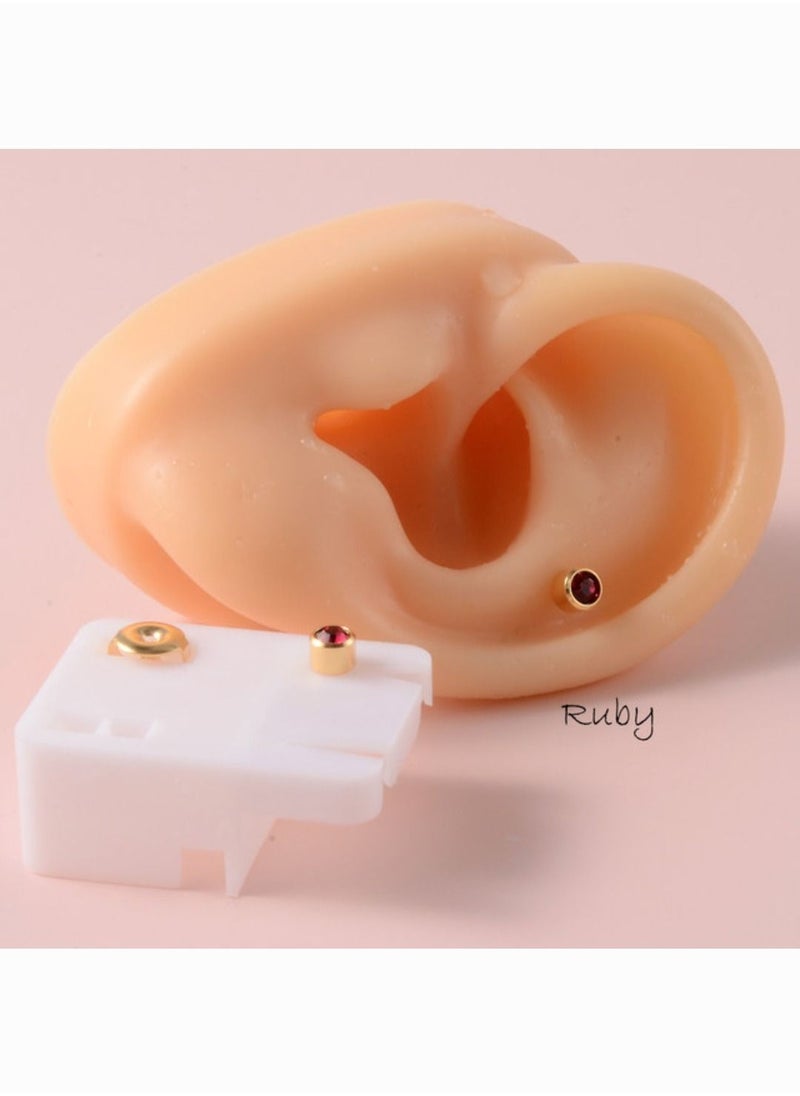 GoodBuy - Set of three sterelized medical small earings piercing for girls and babies - Image 1