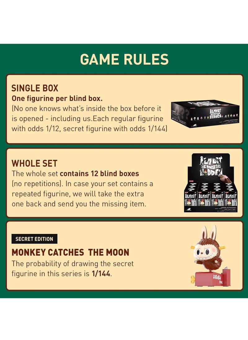 null - POP MART The Monsters Labubu Almost Hidden Series Blind Box Figures, Random Design Mystery Toys for Modern Home Decor, Collectible Toy Set for Desk Accessories, Single Box - Image 1