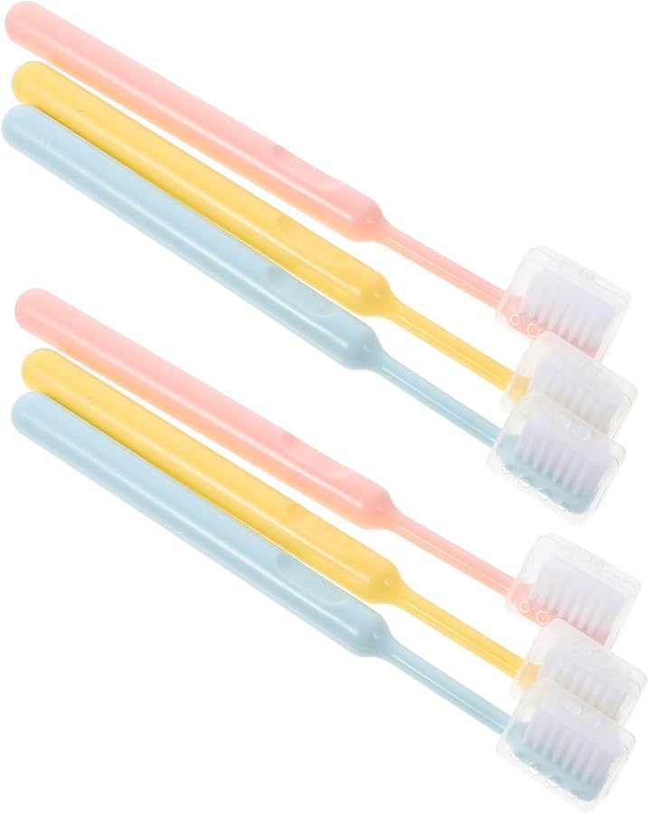 Valiclud 6 حزمة فرشاة أسنان ذات شعيرات ناعمة للبالغين تنظيف لطيف مقبض مريح - Image 1