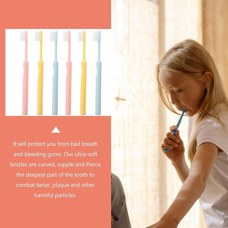 Valiclud 6 حزمة فرشاة أسنان ذات شعيرات ناعمة للبالغين تنظيف لطيف مقبض مريح - Image 3