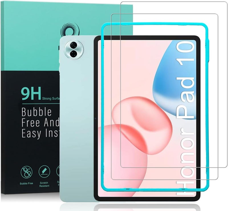 Ibywind For Honor Pad 10 Screen Protector,2 Pack 9H Hardness Tempered Glass,Easy to install,HD Clear,Case Friendly,Bubble Free,Ultra Resistant - Image 1