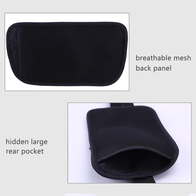 LANNEY Money Belt for Travel, Slim RFID Blocking Women and Men hidden Travel Pouch Under Clothes, Passport Holder Protect Cash, Documents, Credit Card, Black, Bonus 2 RFID Sleeves  - Image 5