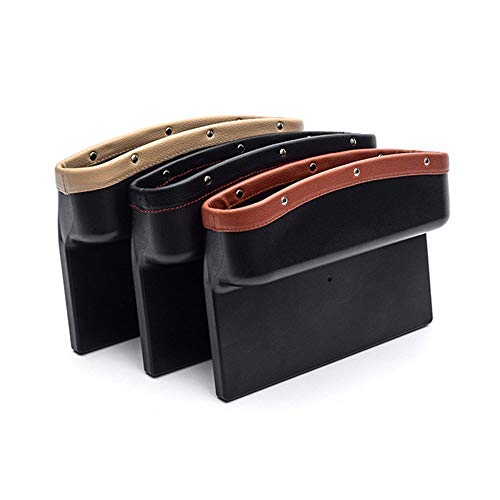 KolorFish Car Seat Pockets Console Gap Side Pocket Car Seat Catcher Organiser Seat Gap Filler Organiser Wallet Mobile Coin Key Credit Card - 1 Unit (Black) - Image 5