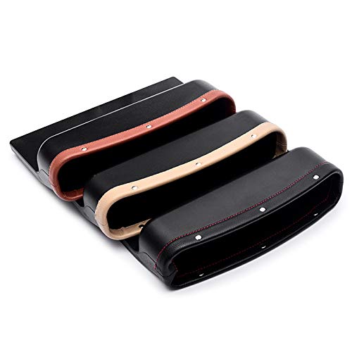 KolorFish Car Seat Pockets Console Gap Side Pocket Car Seat Catcher Organiser Seat Gap Filler Organiser Wallet Mobile Coin Key Credit Card - 1 Unit (Black) - Image 4