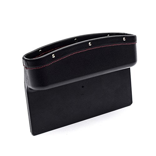 KolorFish Car Seat Pockets Console Gap Side Pocket Car Seat Catcher Organiser Seat Gap Filler Organiser Wallet Mobile Coin Key Credit Card - 1 Unit (Black) - Image 1