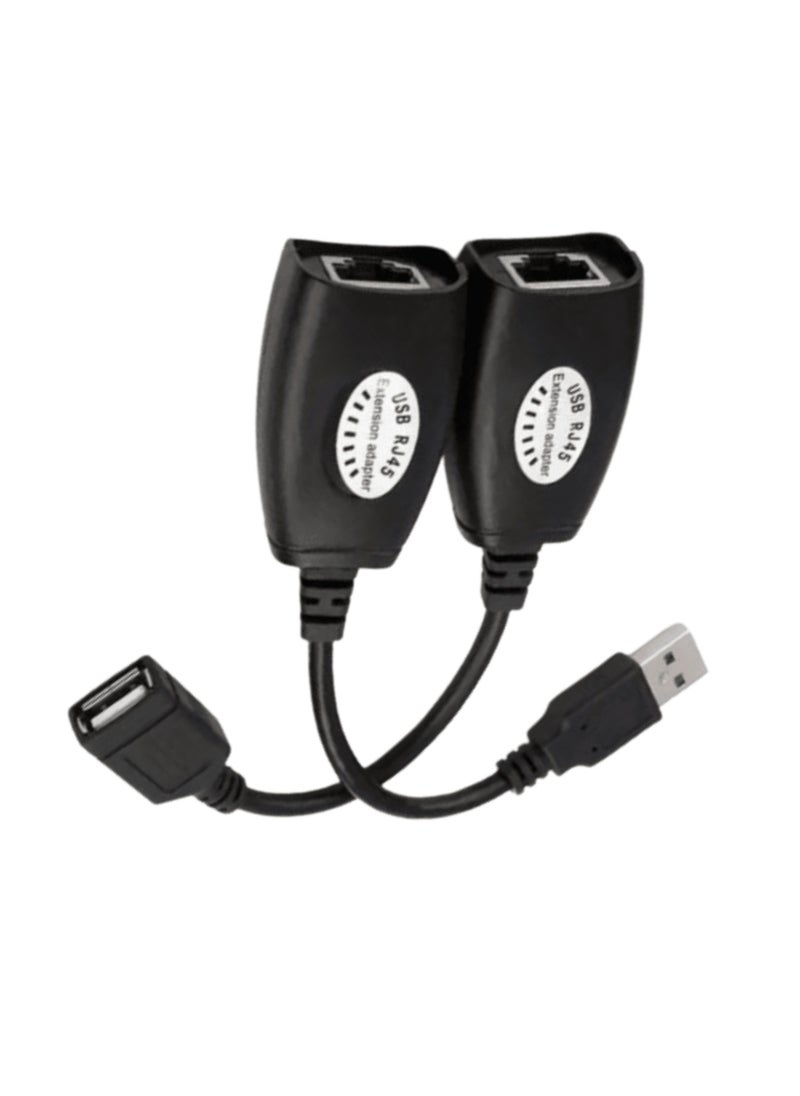 Generic محول كابل شبكة USB مطور إلى RJ45 CAT5 CAT6 ذكر إلى أنثى موصل LAN إيثرنت تمديد مكرر بعيد المسافة لتوصيل الطابعة فأرة الكمبيوتر ولوحة مفاتيح الكمبيوتر المحمول وملحقات الكمبيوتر المحمول  - Image 5