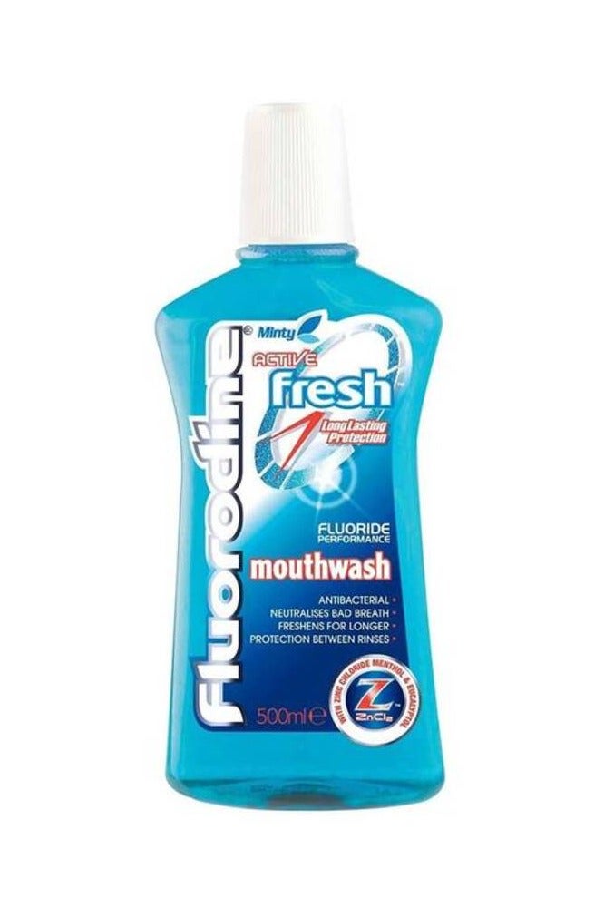 فلورودين مضمضه اكتيف فريش خالى من كحول 500مل