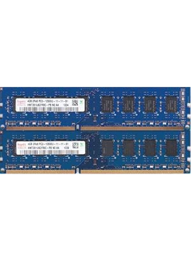 طقم ذاكرة DDR3 لأجهزة الكمبيوتر المكتبية بسعة إجمالية 8 جيجابايت (2 × 4 جيجابايت) بسرعة 1600 ميجاهرتز PC3-12800U لتحسين الأداء - Image 1