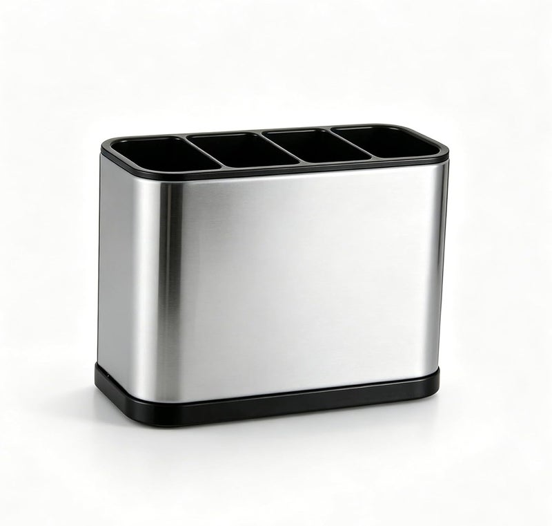 Duomama Stainless Steel Utensil Holder for Kitchen Counter – Durable Metal Cutlery Organizer for Countertop Storage & Home Decor - Image 1