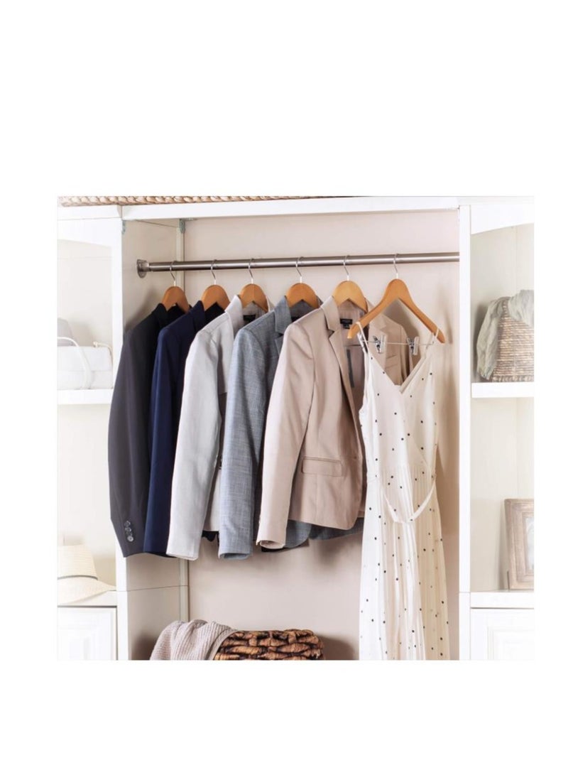 Wooden Hangers with Clips 10 Pack Premium Wooden Coat Hangers for Closet Durable Natural Wooden Pants Hangers with Clips Heavy Duty Hangers for Pants,Suits,Skirts,Jeans,Shirts,Shorts - Image 4