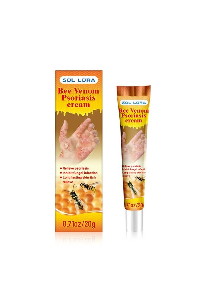 Bee venom psoriasis cream-Long Lasting Relieve Psorlasis Inhibit Fungal Infaction ,Natural Herbal Antibacterial Cream,for Body Itching 20G