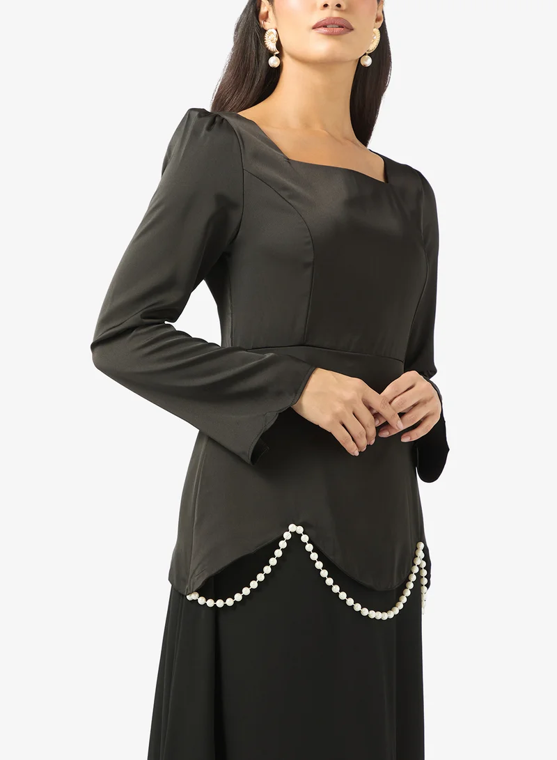 Khizana  A-line Dress With Scallop Drop Waist for Women | Best Price UAE