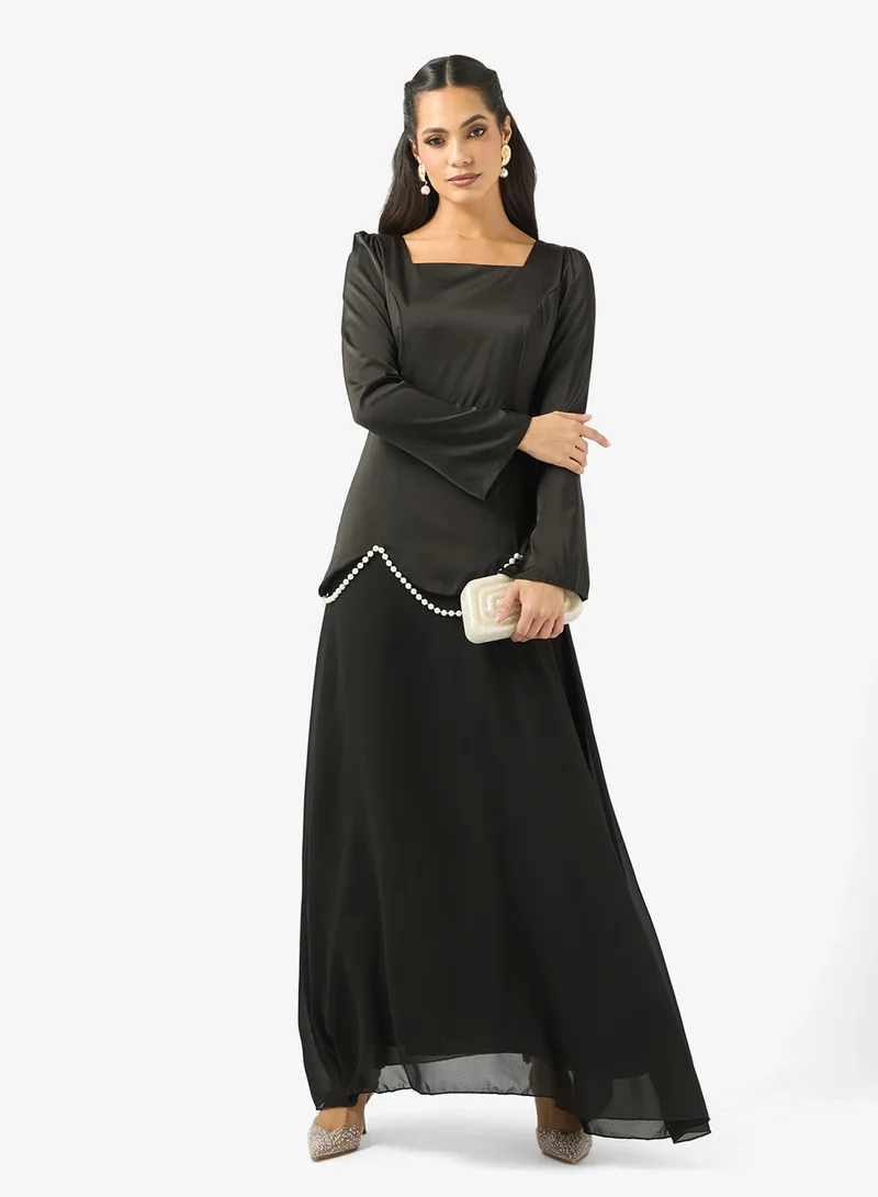 Khizana  A-line Dress With Scallop Drop Waist for Women | Best Price UAE