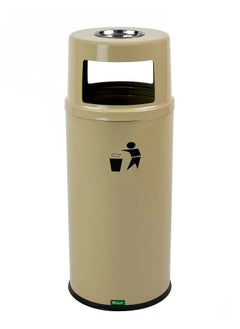 Gator Outdoor Ashtray & Dustbin 2-in-1 | Brushed Stainless Steel Finish | Detachable Inner Garbage Liner | Suitable For Parks, Villas, & All Outdoor Settings | 70 Liters  - Image 1