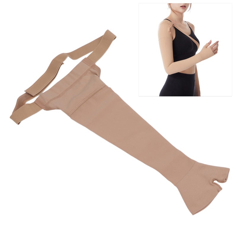 Lymphedema Compression Arm Sleeve: Size S, Professional Gradient Pressure Design - Comfortable Seamless Elastic Material, Anti Swelling Support for Post Mastectomy Upper Limb Care - Image 3
