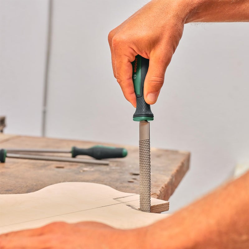 Bosch Rasp Set 200Mm 3Piece HighQuality Carbon Steel Rasps with Ergonomic Handles for Precise Shaping Smoothing and Wood Processing - Image 3