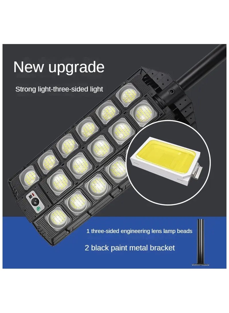 ماركة غير محددة مصابيح الشوارع الشمسية 442 LED فائقة السطوع تعمل بالطاقة الشمسية LED مصباح شارع خارجي 3 أوضاع إضاءة مستشعر حركة IPX4 مقاوم للماء للمرآب والحديقة والشارع (W7101A-6)  - Image 4