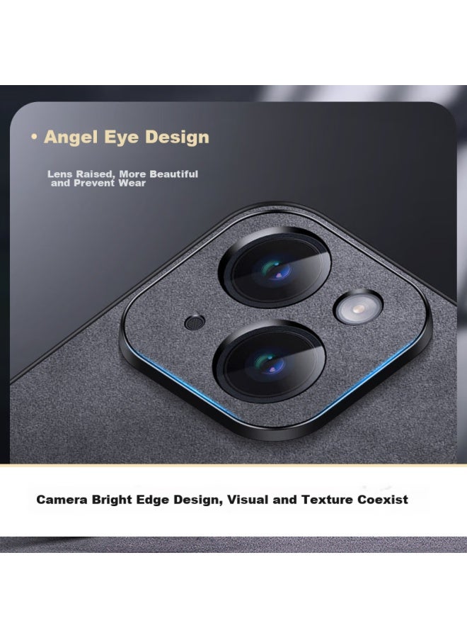 شانجزو Shangsu Iphone 14 Case, غطاء Apple 14 الواقي، مقاوم للصدمات، حماية كاملة للعدسة، غلاف من جلد الحمل الفاخر والناعم، للنساء والرجال، غطاء جلدي، لون الكاكي - Image 4