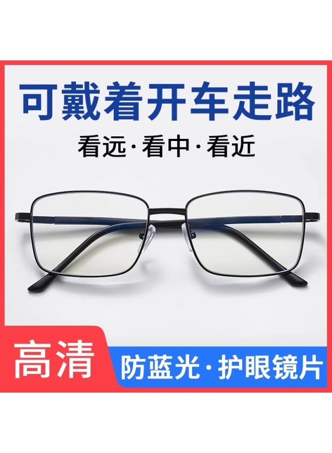 Fenchi Ultra-light Titanium Alloy Bifocal Reading Gl For Men, Blue Light Blocking, Radiation Protection, Eye-friendly Smart Zoom Reading Gl For Wome
