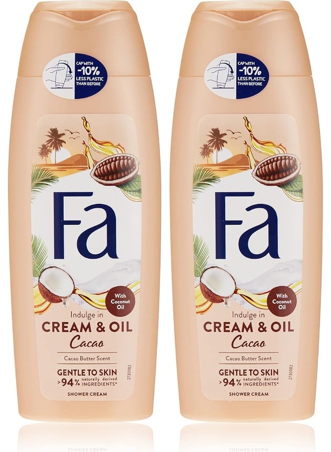 Fa جل استحمام فاو زبدة الكاكاو 250 مل، عبوة من 2 - Image 1
