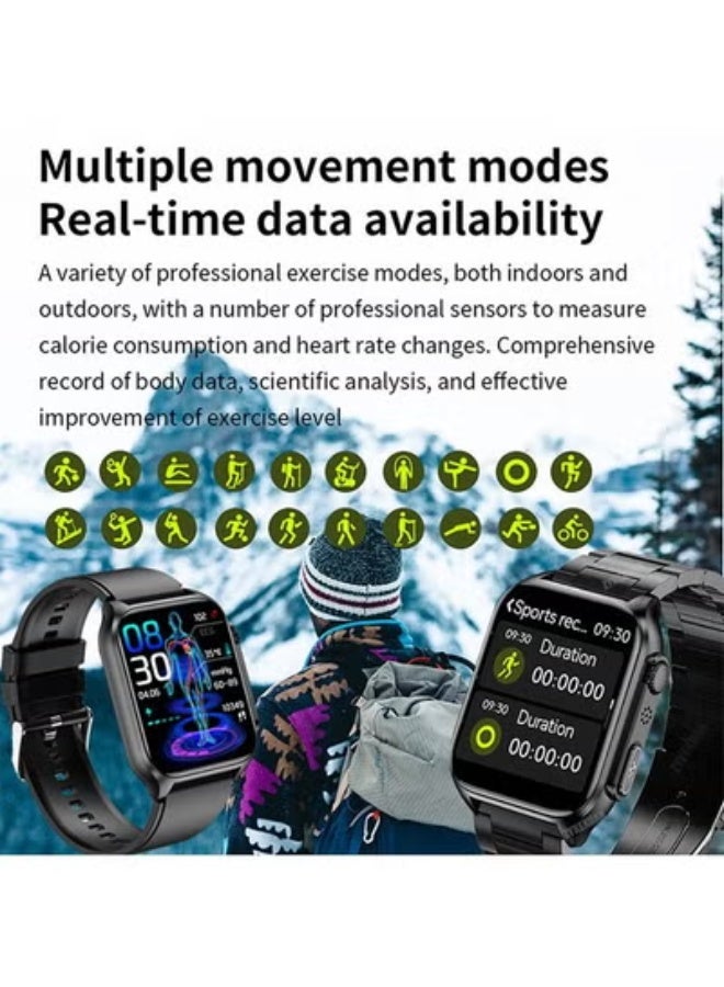 Blood Glucose Smart Watch for Men with Bluetooth Calling, ECG+PPG Health Monitoring - Image 4