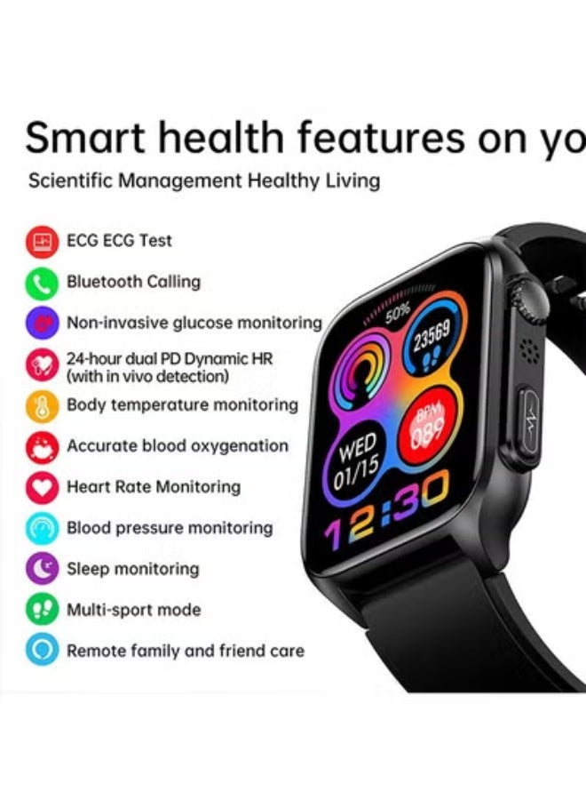Blood Glucose Smart Watch for Men with Bluetooth Calling, ECG+PPG Health Monitoring - Image 5