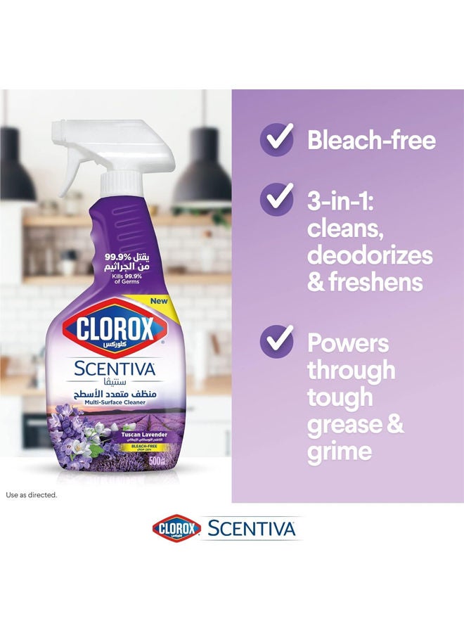 Clorox Scentiva Multi Surface Cleaner Spray - Tuscan Lavender 500ml Pack of 2 - Image 5