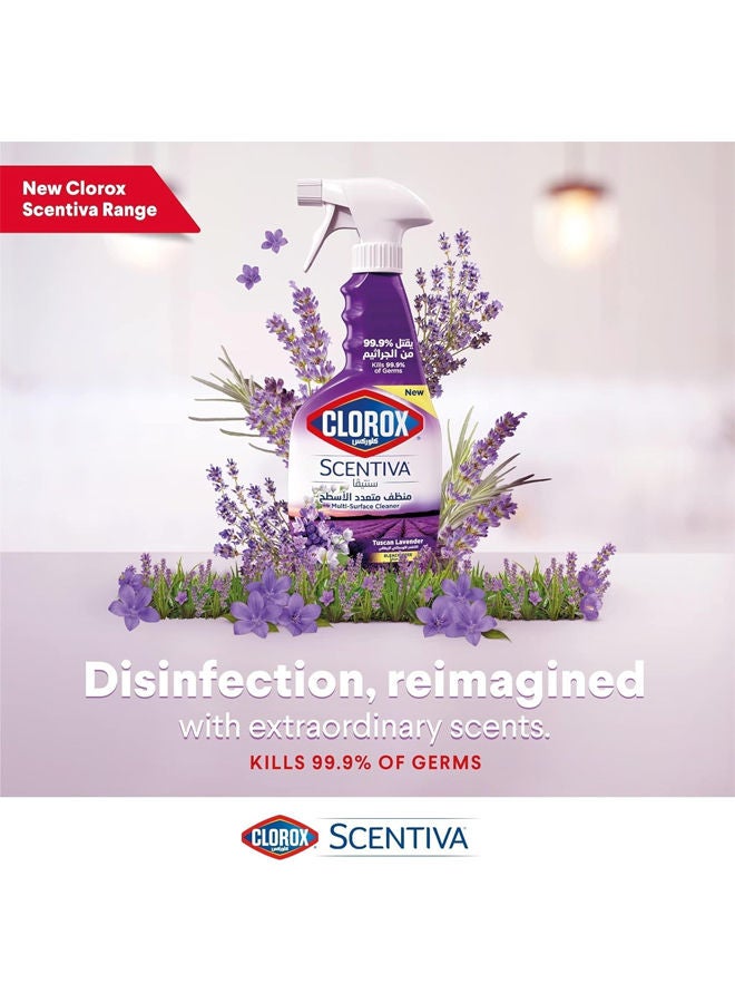 Clorox Scentiva Multi Surface Cleaner Spray - Tuscan Lavender 500ml Pack of 2 - Image 2