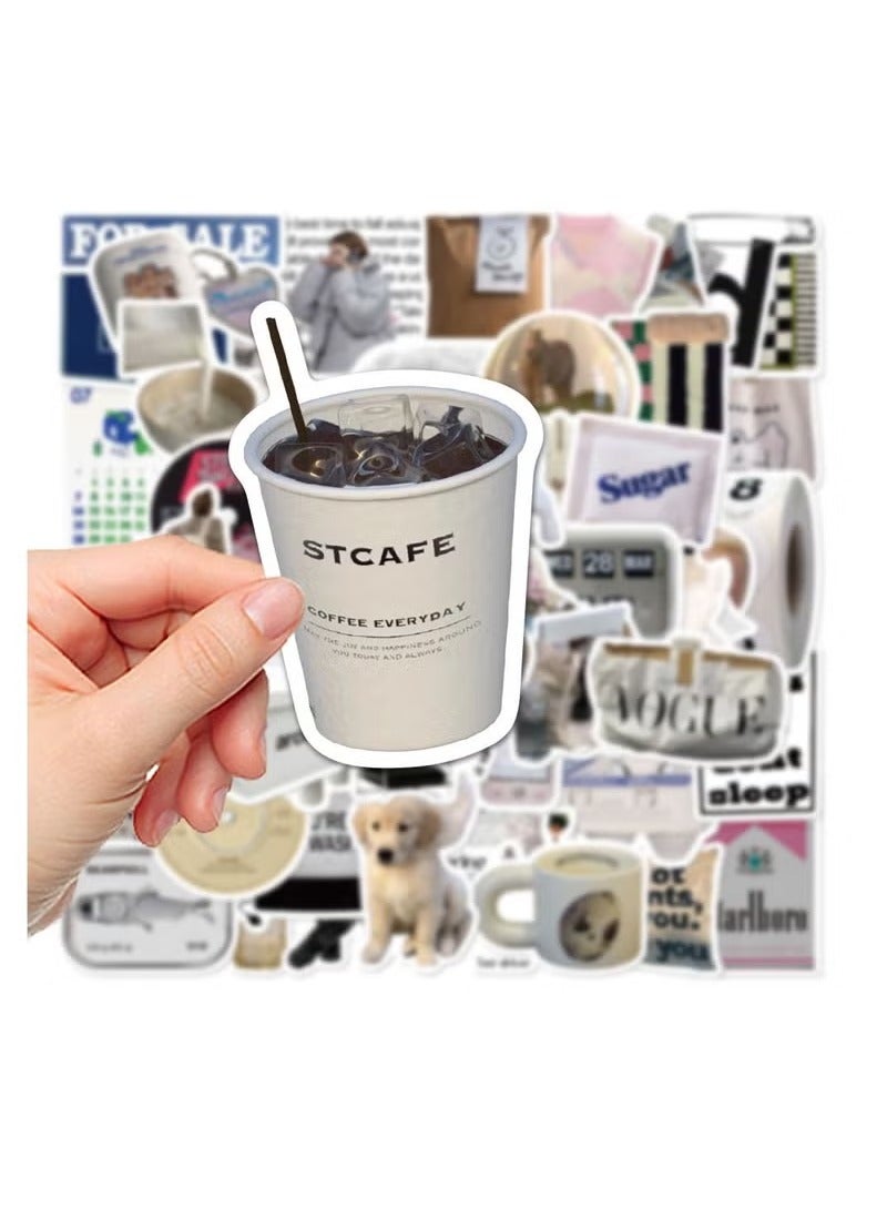 57 Minimalist Korean Stickers, Laptop Ledger, Water Cup, Ipad Phone Case Decoration, Waterproof Sticker  - Image 4
