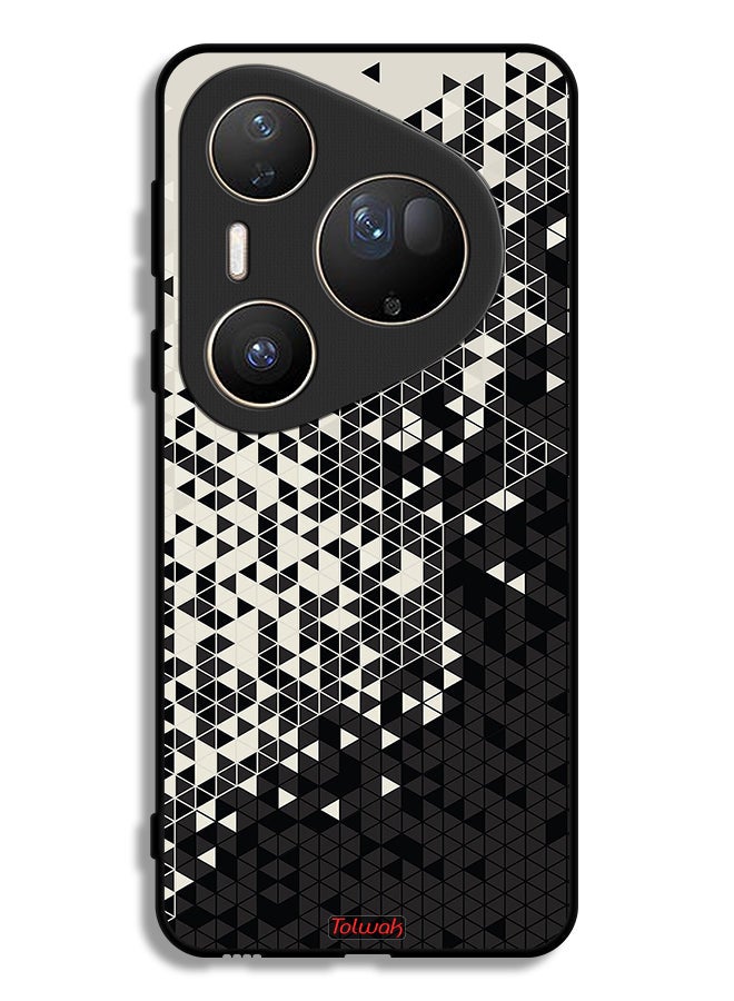 Tolwak Huawei Pura 80 Ultra Protective Case Cover Pattern Digital Art Triangle - Image 1