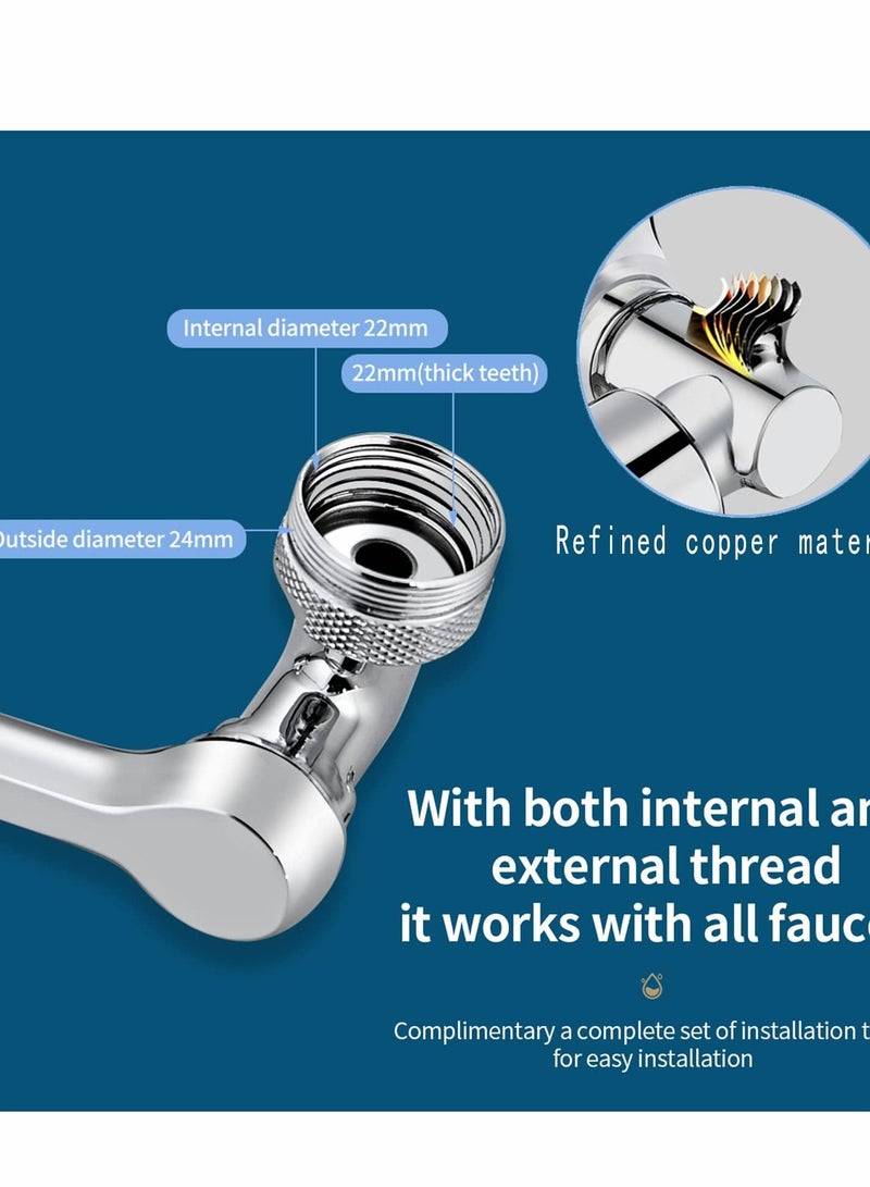 SYOSI New Upgrade 1080° Rotating Filter Faucet Extender, PP Cotton Filter Faucet, Universal Splash Filter Faucet, Water Filter Faucet for Kitchen Bathroom, Swivel Faucet Aerator with 2 Water Outlet Modes - Image 5