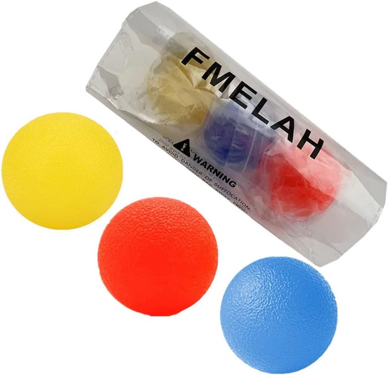 FMELAH 3 Resistance Levels Hand Exercise Balls, Stress Balls for Adults, Squeeze Balls for Physical Therapy, Hand Grip Strength Trainer Hand Squeezers for Strength, Wrist Forearm Finger Exerciser - Image 4