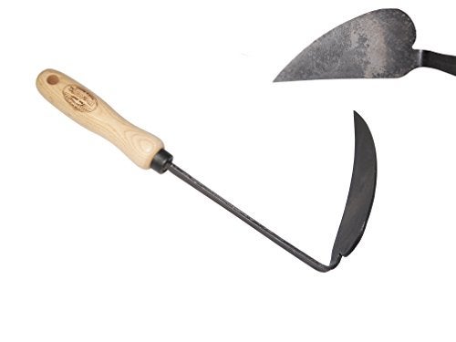 DeWit Korean Right Hand Hoe - Versatile Ho-Mi Garden Tool with Tempered Boron Steel Blade & Ash Hardwood Handle (12" Total Length, 0.65lbs) - Image 3
