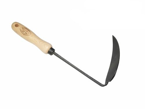 DeWit Korean Right Hand Hoe - Versatile Ho-Mi Garden Tool with Tempered Boron Steel Blade & Ash Hardwood Handle (12" Total Length, 0.65lbs) - Image 1
