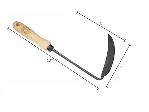 DeWit Korean Right Hand Hoe - Versatile Ho-Mi Garden Tool with Tempered Boron Steel Blade & Ash Hardwood Handle (12" Total Length, 0.65lbs) - Image 2