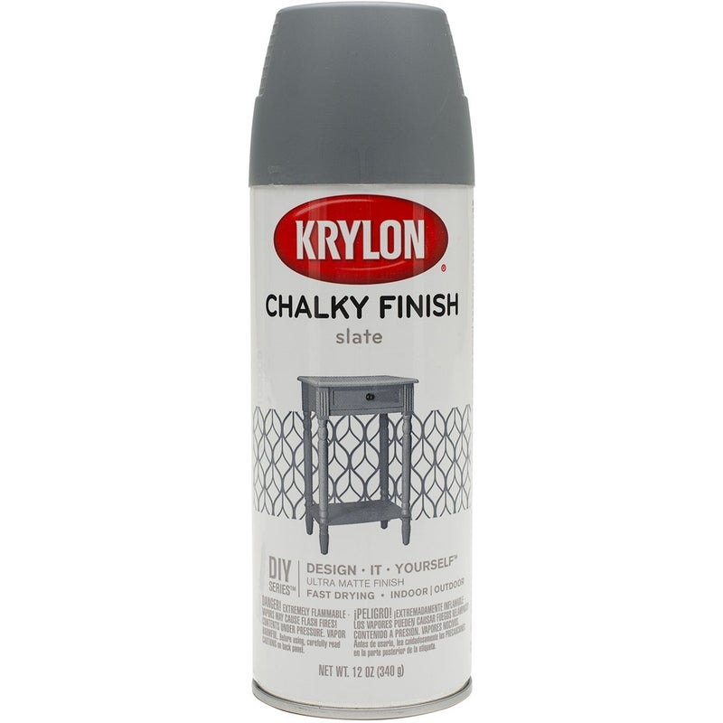 Krylon K04104007 Chalky Finish Spray Paint  Anvil Gray  12 Ounce - Image 2