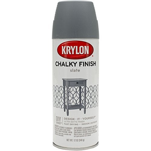 Krylon K04104007 Chalky Finish Spray Paint  Anvil Gray  12 Ounce - Image 1