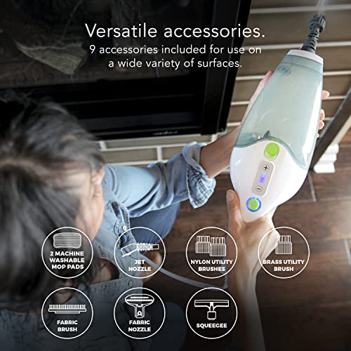 Steamfast SF-295 3-in-1 Mop, Handheld Steam Cleaner, and Fabric Steamer, 7 Steam Levels, 9 Accessories, 2 Washable Mop Pads - Image 3