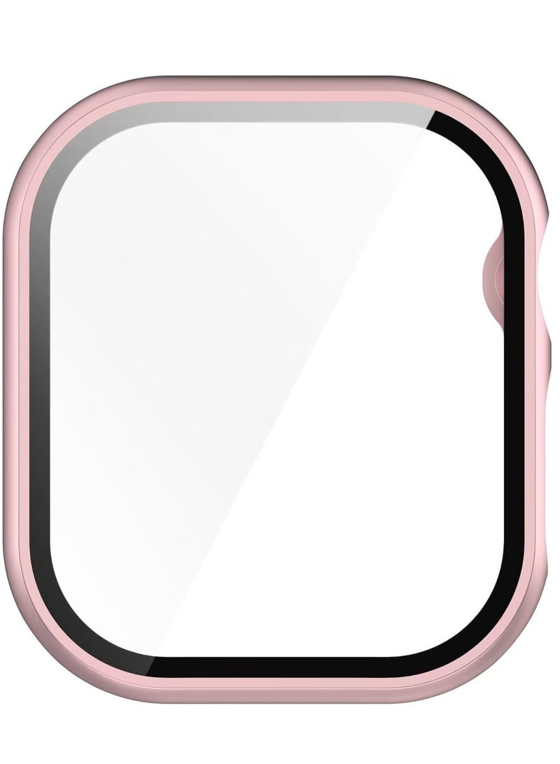 MIGOFAST Case Compatible with Apple Watch Series 10 46mm PC Tempered Film Anti-Fall Anti-Scratch Watch Protective Cover Compatible with Apple Watch Series 10 46mm Rose Pink - Image 5