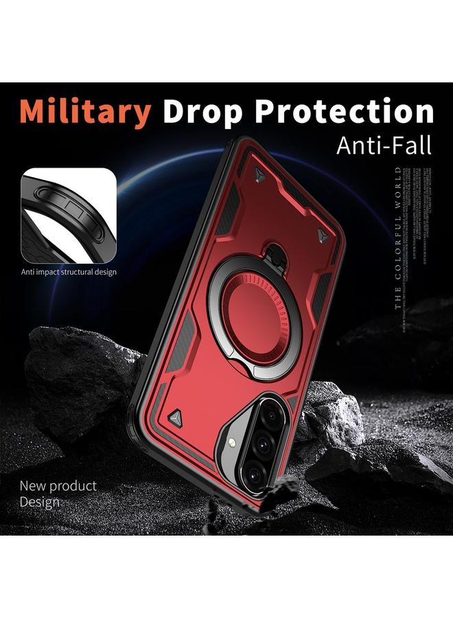 اس-توب جراب لهاتف Samsung Galaxy A56 5G PC Hybrid TPU Armor MagSafe Ring Holder - Image 4