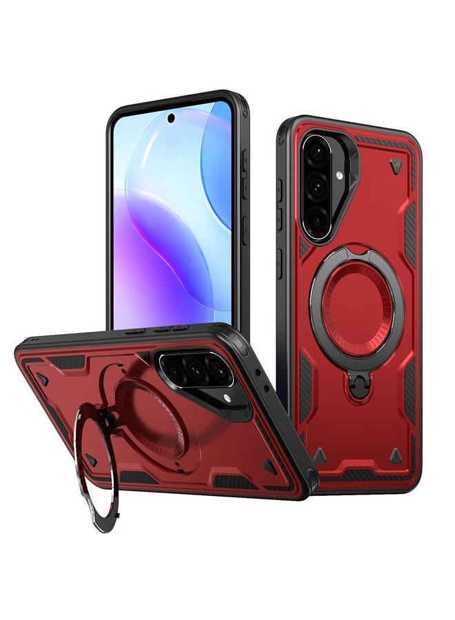 اس-توب جراب لهاتف Samsung Galaxy A56 5G PC Hybrid TPU Armor MagSafe Ring Holder - Image 1