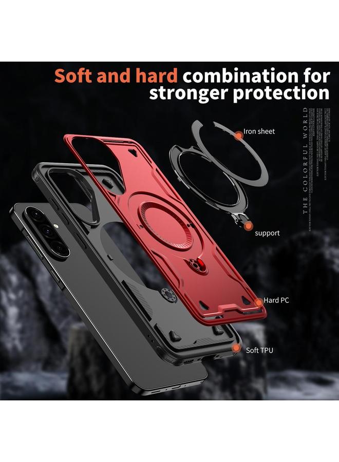 اس-توب جراب لهاتف Samsung Galaxy A56 5G PC Hybrid TPU Armor MagSafe Ring Holder - Image 5