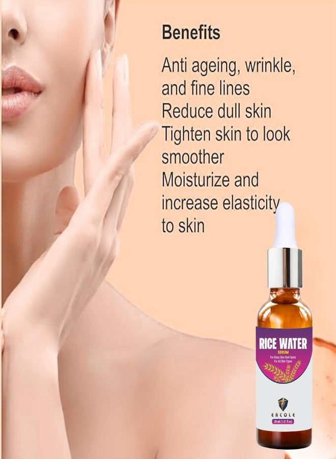 Ercole Rice Water Face Serum For Glass Skin & Spot Removal(Base on Korean Remedy's) (30 ml) - Image 3