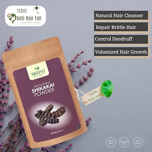 YASHU Pure Shikakai Reetha (Aritha) Fenugreek Seed Amla Organic Powder for Damaged Hair Repair | For Men & Women (400g) - Image 3